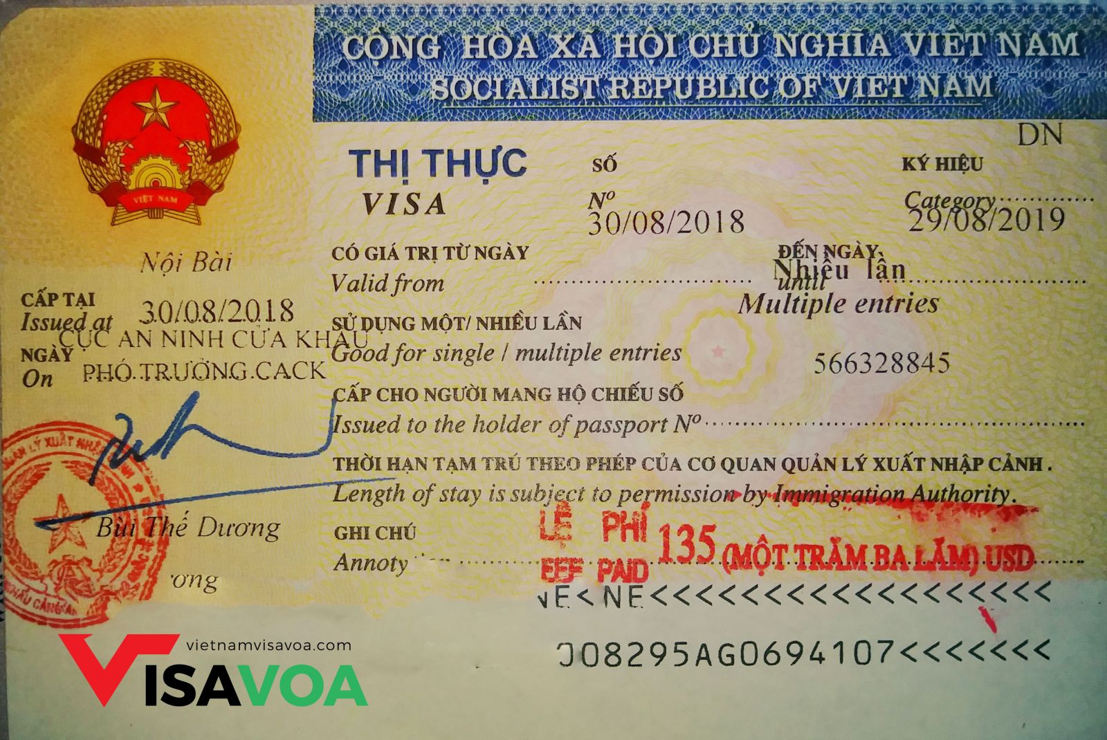 Long term Vietnam visa for US passport holders 2019